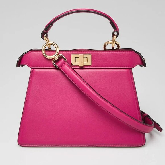 Fendi Pink Leather Petite Peekaboo Iseeu Satchel Bag 8BN335 - Picture 1 of 12